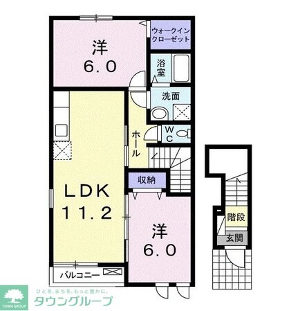 プルメリア ガーデンDの物件間取画像
